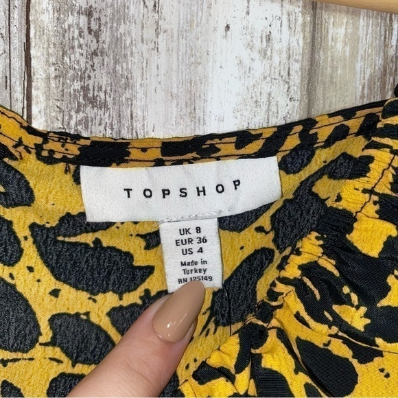 NWT Topshop Leopard Yellow & Black Dress Fierce - Picture 6 of 9